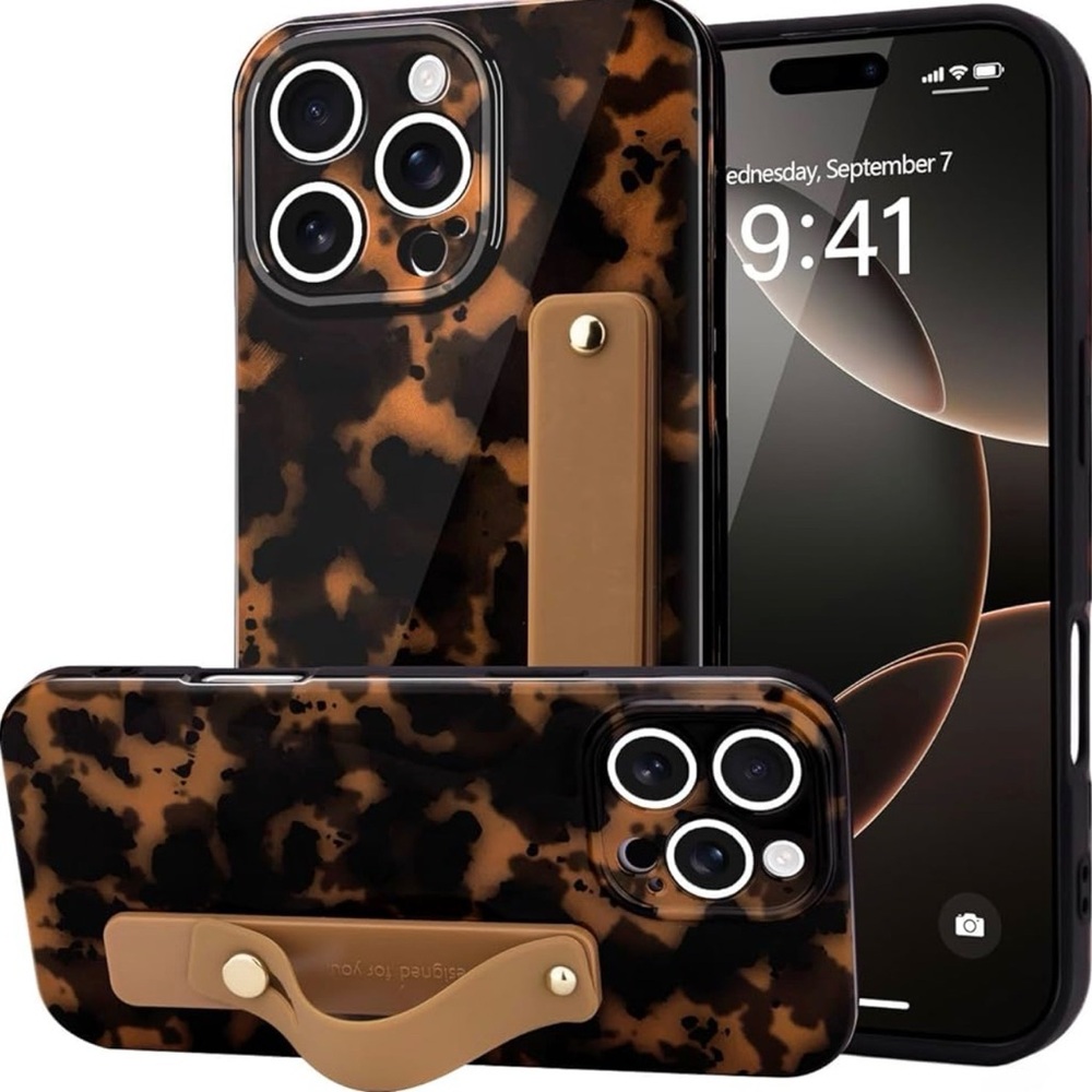 iPhone 16 Pro Max Leopard Case with Strap
